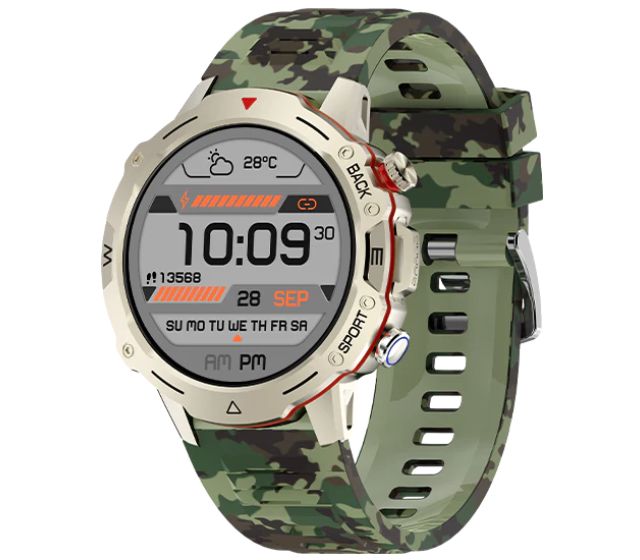 Fire-boltt Grenade smartwatch in camo-green color option