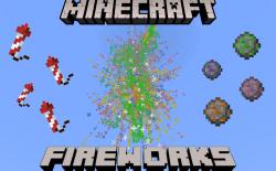 Firework show in Minecraft