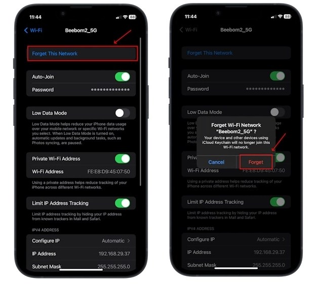 Apple watch discount reset network settings