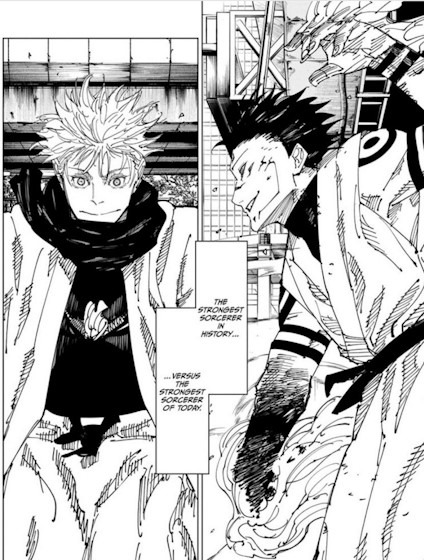Gojo and Sukuna facing off in JJK chapter 223.