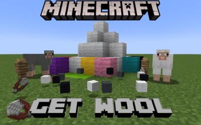 Wool blocks and sheep in Minecraft