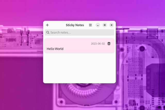 Gnome Sticky notes