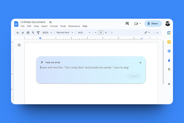 How to Tell AI to Write for You in Google Docs