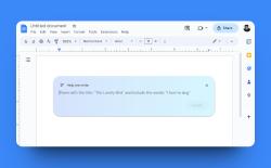 Google Docs help me Write AI feature