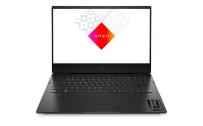 HP Omen 16 laptop showcased with a white background