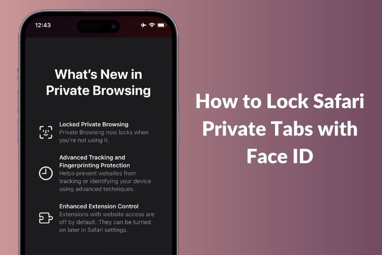Cómo bloquear pestañas privadas de Safari con Face ID en iPhone