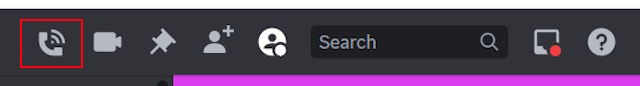Voice call button Discord