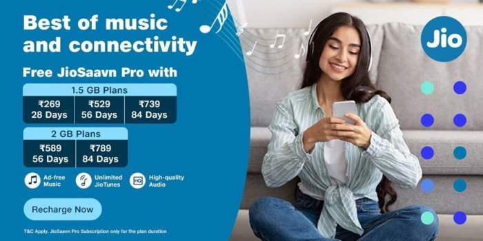 Jio Launches New Plans with Free JioSaavn Pro Check Them Out Beebom