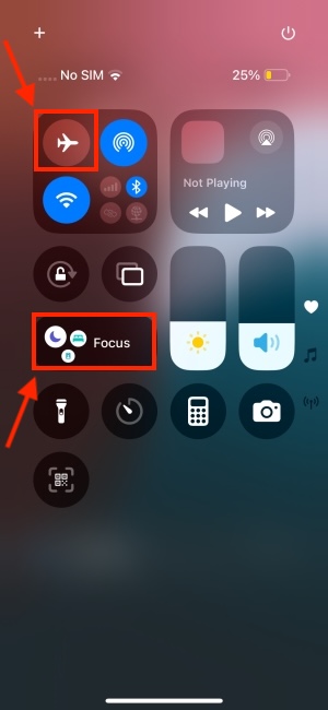 Make sure AirPlane Mode, DND, or Focus Mode isn't turned ON