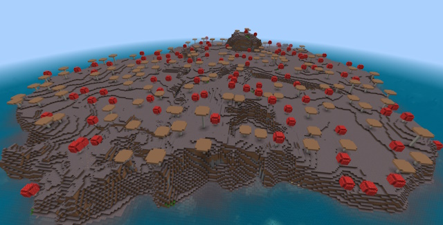 Big mushroom island in Minecraft 1.20