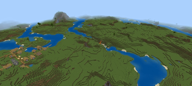 พื้นที่เปิดโล่งขนาดใหญ่สำหรับการสร้างใน Minecraft 1.20