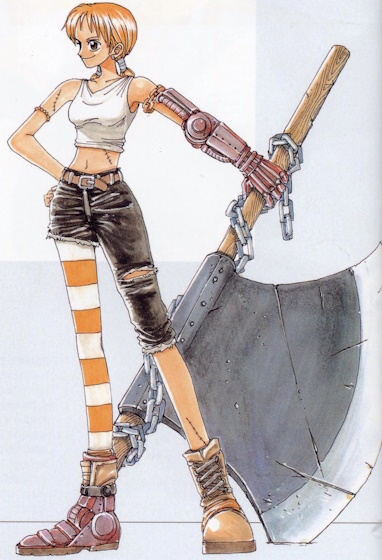 Cyborg Nami in One Piece manga