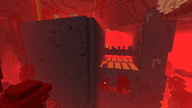 Exterior of the Treasure room bastion in Minecraft, best bastion for obtaining the netherite upgrade