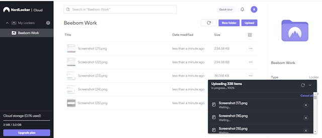 NordLocker Interface