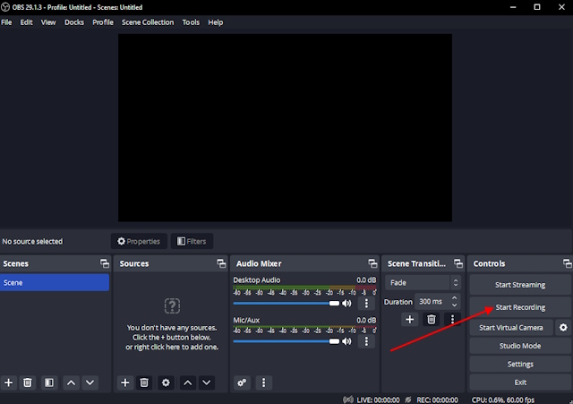 OBS Start Recording Button