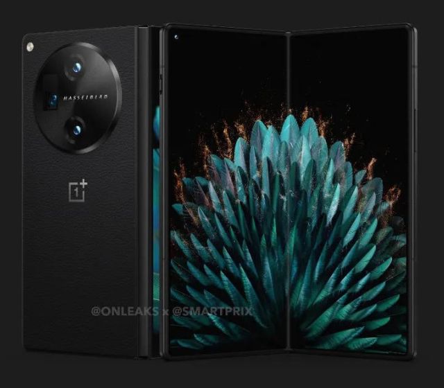 OnePlus Fold render as leaked by MySmartPrix