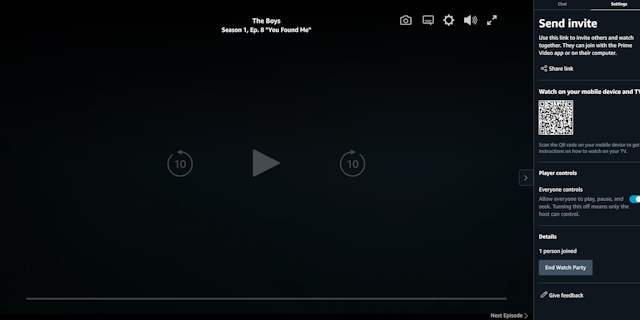 Prime Video adds 'Watch Party' feature for streaming with