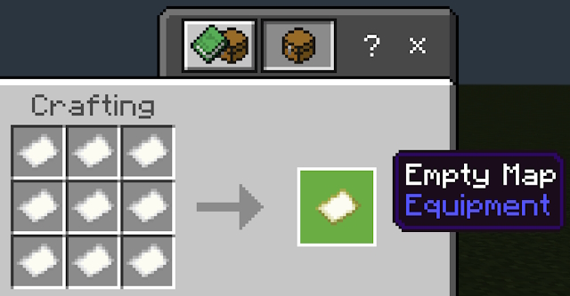 Empty map recipe on bedrock edition in Minecraft