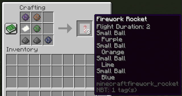 Recette De Feu D'Artifice Avec Étoile De Feu D'Artifice Dans Minecraft