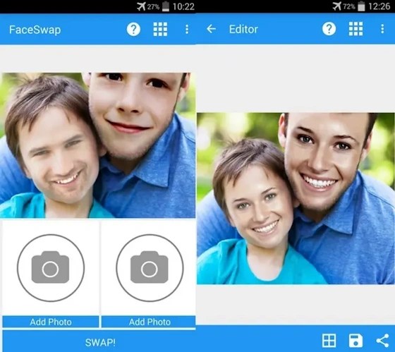 Photo Face Swap app Interface