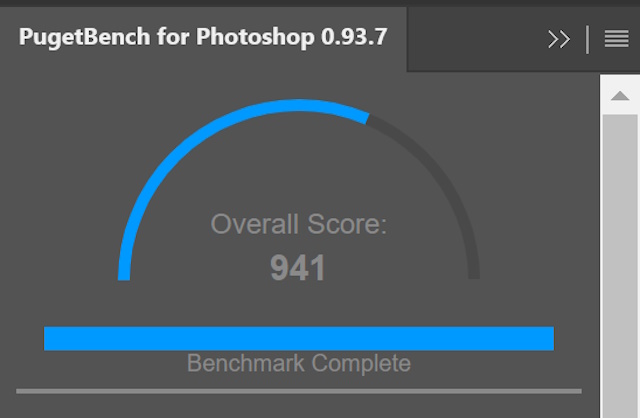 Pugetbench for Photoshop performance of RTX 4060