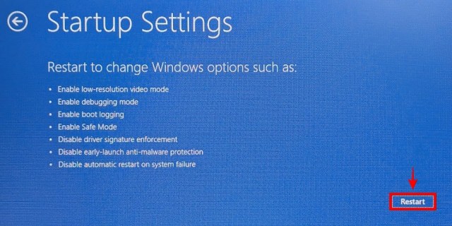 Rebooting Windows 11 to Safe Mode using Advanced Startup Menu