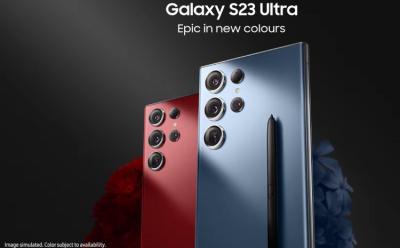 Samsung Galaxy 23 Ultra in the two new color options