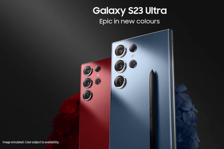 Samsung Galaxy 23 Ultra in the two new color options