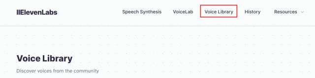 voice library on elevenlabs