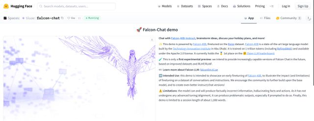 falcon model on hugging face