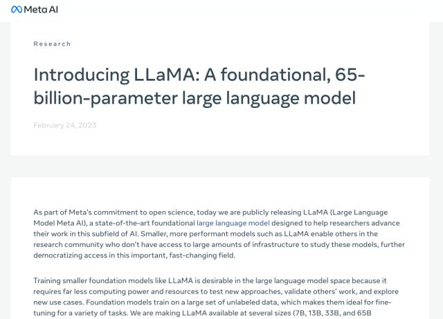 llama model by meta