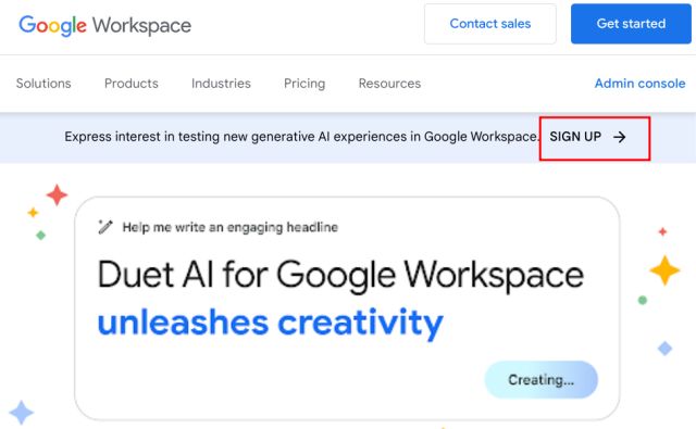 sign up for google workspace labs