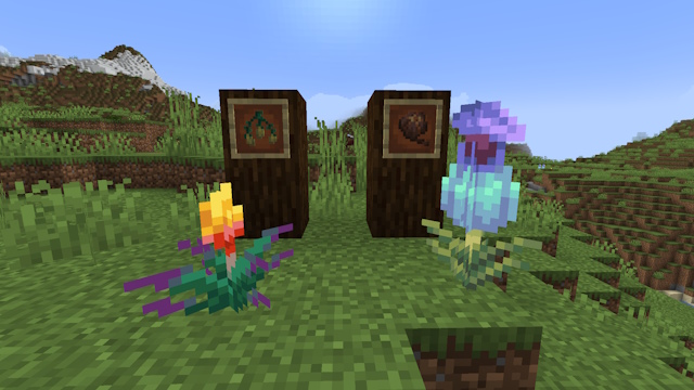 Torchflower and Pitcher plant in Minecraft and their seeds