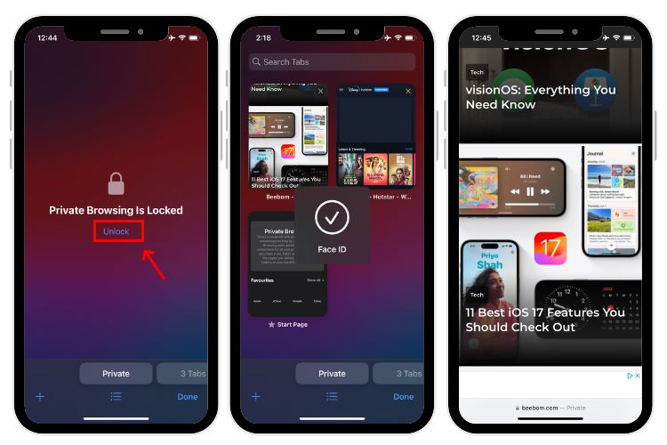 how-to-lock-safari-private-tabs-with-face-id-on-iphone-beebom
