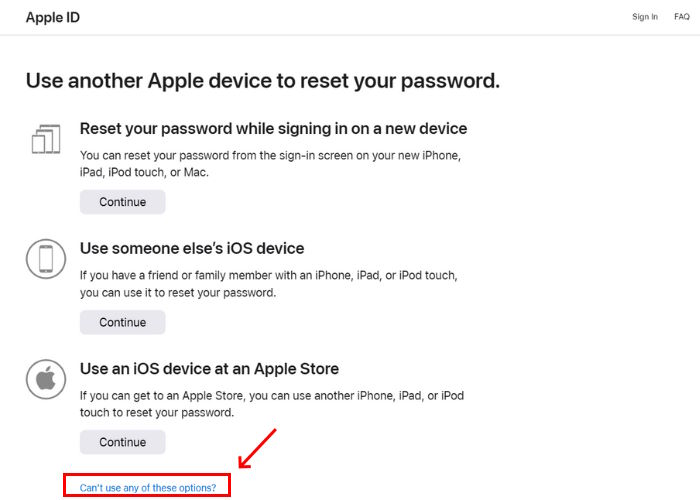 Use Account Recovery to reset Apple ID account