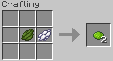 Crafting recipe of lime dye in Minecraft