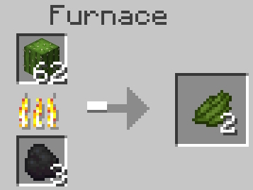Smelting recipe of green dye in Minecraft