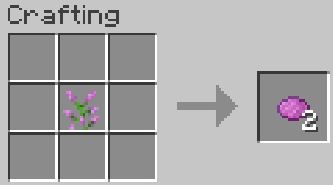 Recette Artisanale De Colorant Magenta Dans Minecraft