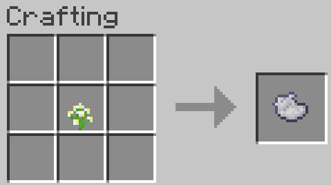 Crafting recipe of light gray dye in Minecraft