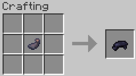 Crafting recipe of black dye in Minecraft