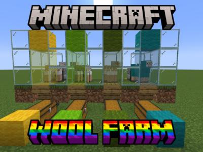 Part of an entire wool farm in Minecraft