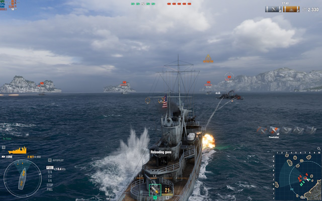 การเล่นเกม World of Warships