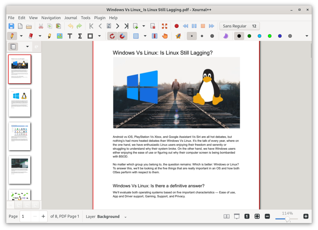 Xournal++ Linux PDF Editor