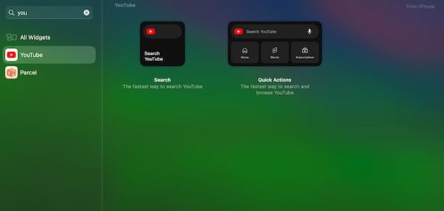 Add iphone widgets to mac's desktop
