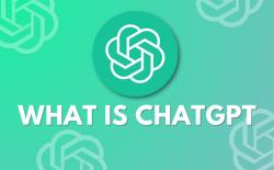 chatgpt logo and what is chatgpt text on green background