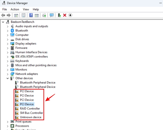 Identifying Malfunctioning Hardware in Device Manager