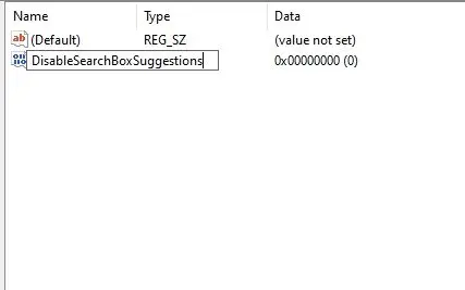 Disablesearchboxsuggestions Entry In Registry