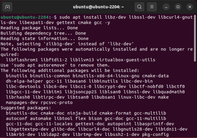installing dependencies required to install git from source in Ubuntu