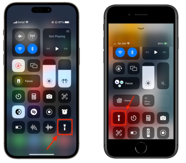 How to turn off store flashlight on iphone 12