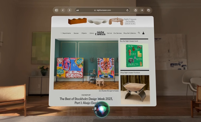 Siri on VisionOS